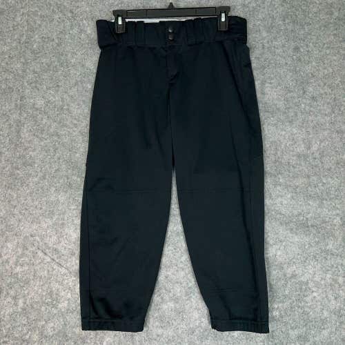 Under Armour Mens Football Pants Medium Black White Snap Button 3/4 Length A25