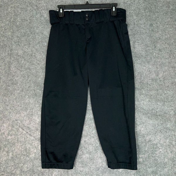 Under Armour Mens Football Pants Medium Black White Snap Button 3/4 Length A25