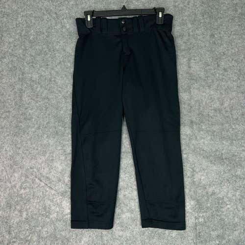 Under Armour Mens Football Pants Medium Black White Snap Button 3/4 Length A26