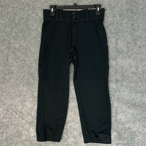 Under Armour Mens Football Pants Medium Black White Snap Button 3/4 Length ^ A31