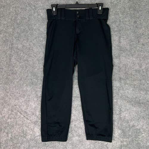 Under Armour Mens Football Pants Medium Black White Snap Button 3/4 Length A21