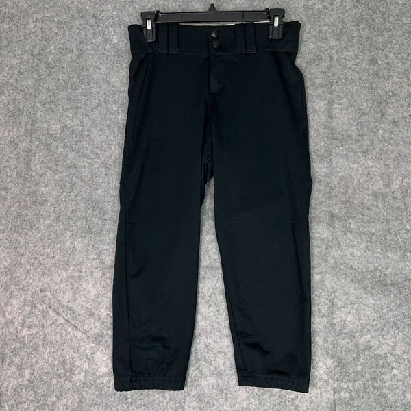 Under Armour Mens Football Pants Medium Black White Snap Button 3/4 Length A21