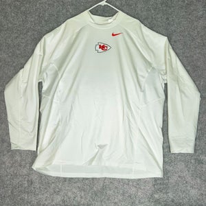 Kansas City Chiefs Mens Shirt 4XL Custom Athlete Team Issue White Nike Hyperwarm