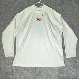 Kansas City Chiefs Mens Shirt 4XL Custom Athlete Team Issue White Hyperwarm Nike