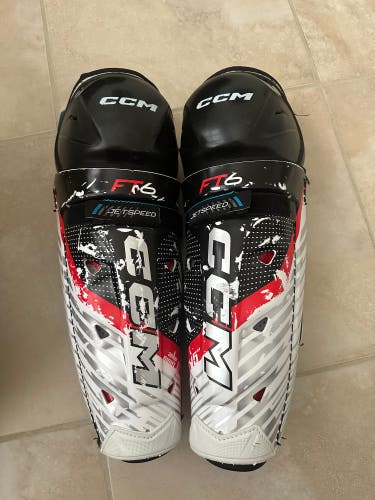 Used Senior CCM 15" Jetspeed FT6 Shin Pads