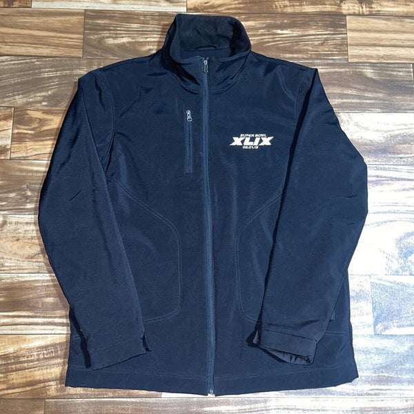 Super Bowl XLIX Jacket Black Full Zip Patriots vs Seahawks 2015 NFL Men’s Medium