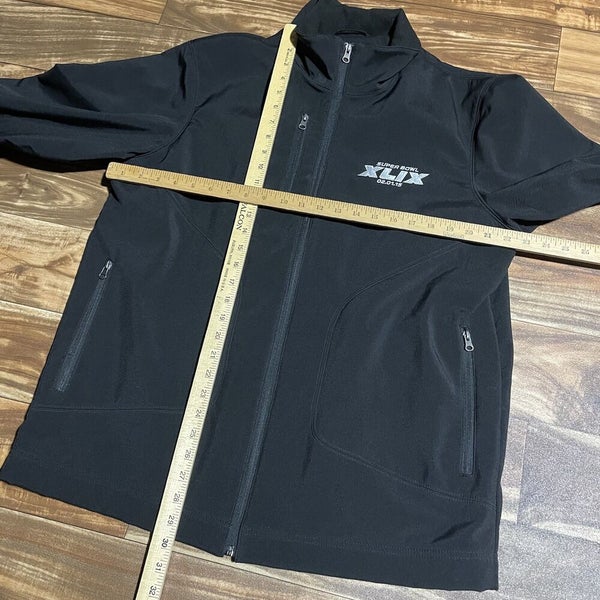 Super Bowl XLIX Jacket Black Full Zip Patriots vs Seahawks 2015 NFL Men’s Medium