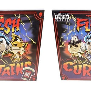 2 Pc Lot Box Damage- Rick & Morty Funko Pop Shirt Small Flesh Curtains Tour 2018