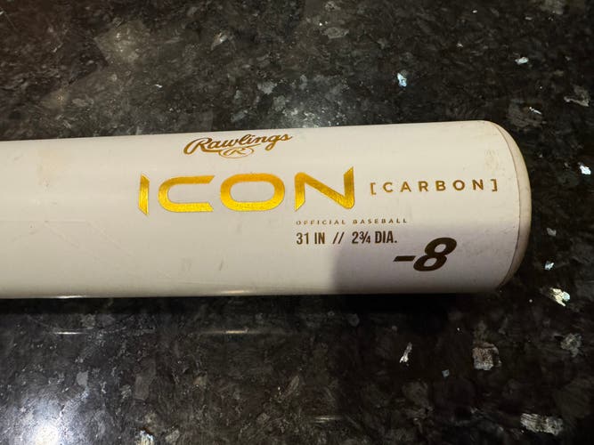 Used 2024 Rawlings USSSA Certified Composite 23 oz 31" Icon Bat
