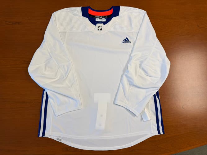 Adidas Primegreen New York Rangers pro stock practice jersey (blank) size 56 - NWT, MIC