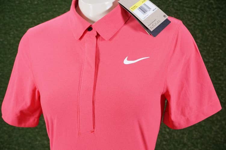 WOMEN’S SMALL TALL NIKE DRI-FIT ADV TOUR GOLF POLO EMBER GLOW, NWT