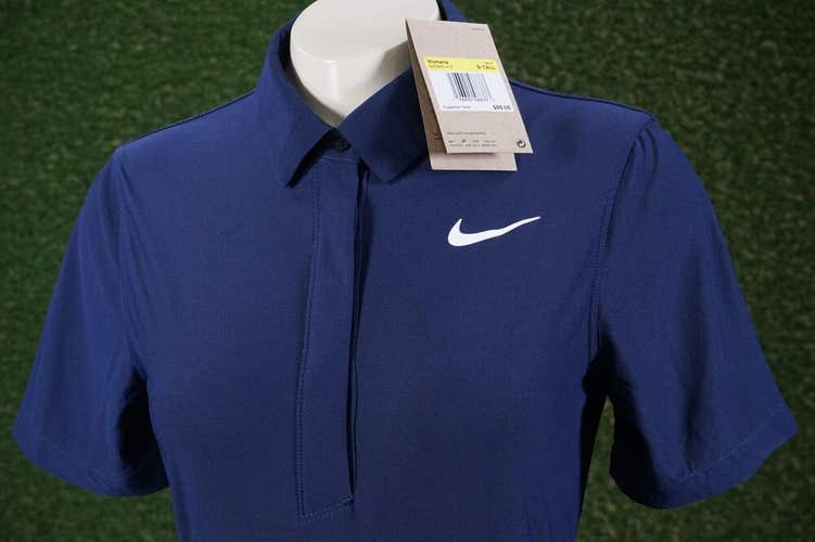 WOMEN’S SMALL TALL NIKE DRI-FIT ADV TOUR GOLF POLO MIDNIGHT NAVY, NWT