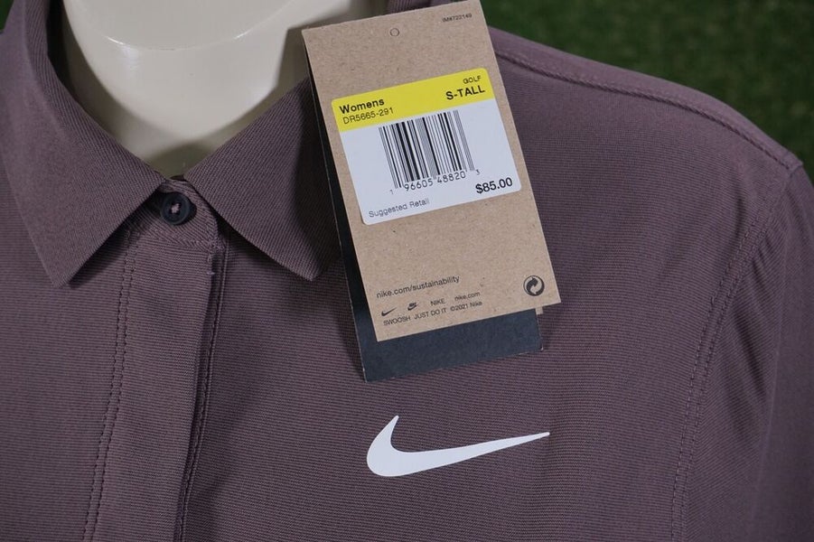 WOMEN’S SMALL TALL NIKE DRI-FIT ADV TOUR GOLF POLO PLUM ECLIPSE, NWT