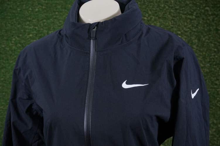 WOMENS MEDIUM TALL NIKE HYPERSHIELD WATERPROOF GOLF JACKET BLACK, NWOT