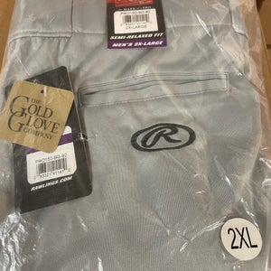 Gray New XXL Adult Men's Rawlings Game Pants