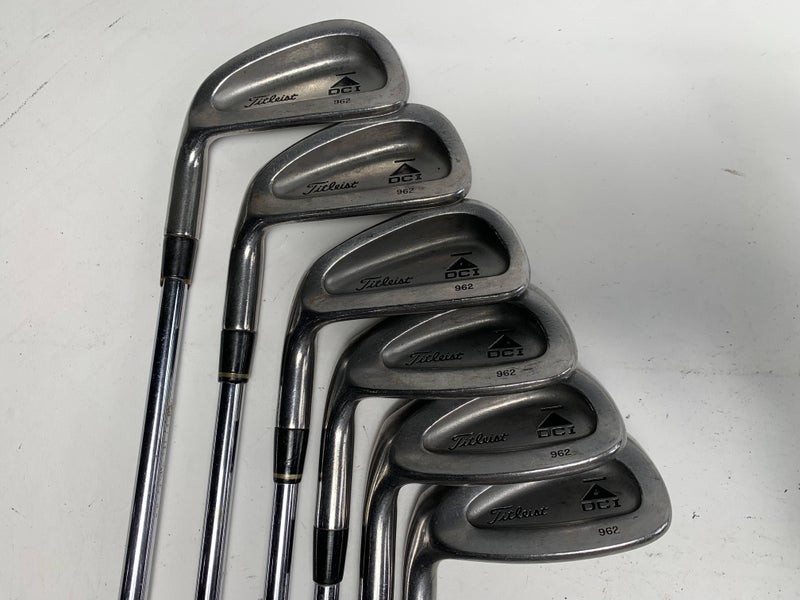 Titleist DCI 962 Iron Set 5-PW Rifle FCM 6.0 Stiff Steel Mens LH Oversize Grips
