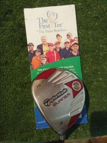 Taylormade 2007 15* Burner 3 Wood Stiff Graphite Shaft Left Handed