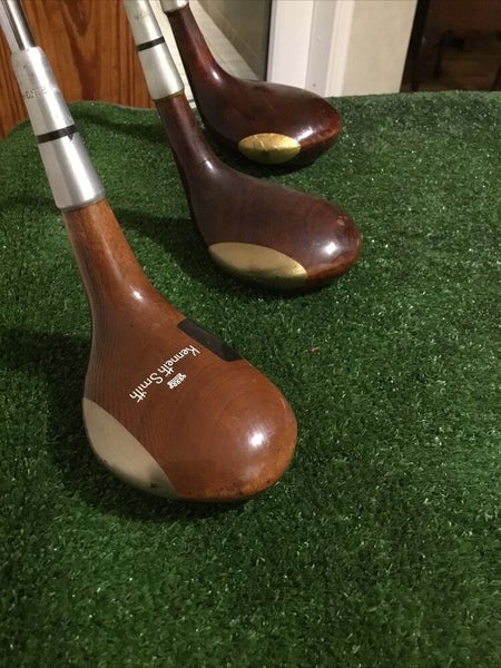 Kenneth Smith Vintage Kansas City Driver 4-5 Woods Set Steel Shafts