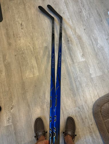 2 Pack New Custom Blue Senior Bauer Left Hand P92 77 Flex Vapor Hyperlite 2 Hockey Stick