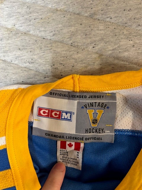 CCM - 美品NHL ST. LOUIS CCMタグ ホッケーシャツ サイズ　L Vintage 90s CCM NHL St. Louis Blue Wayne Gretzky Authentic