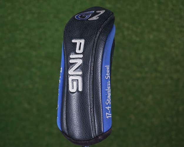 PING G2 FAIRWAY WOOD HEADCOVER 17-4 STAINLESS STEEL BLACK / BLUE ~ L@@K!!