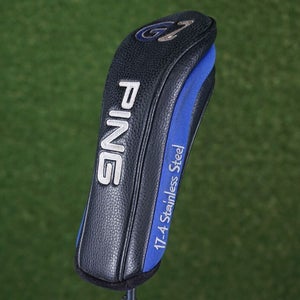 PING G2 FAIRWAY WOOD HEADCOVER 17-4 STAINLESS STEEL BLACK / BLUE ~ L@@K!!
