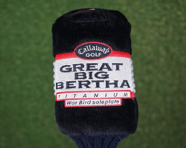 CALLAWAY GREAT BIG BERTHA TITANIUM DRIVER HEADCOVER WAR BIRD SOLEPLATE BLACK