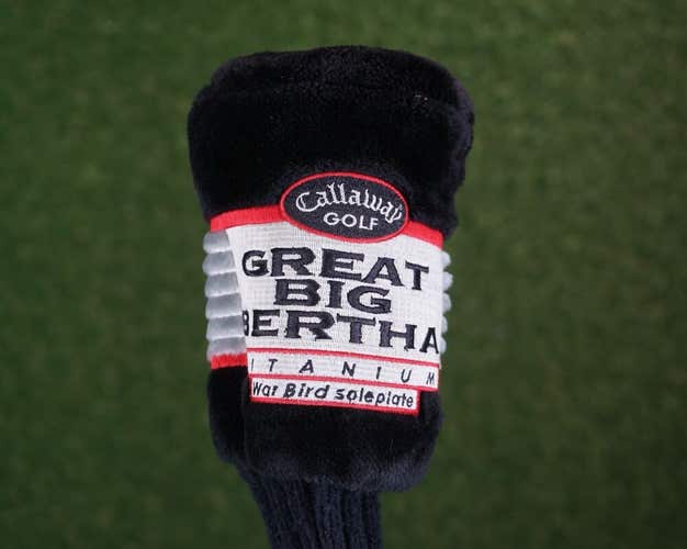 CALLAWAY GREAT BIG BERTHA TITANIUM DRIVER HEADCOVER WAR BIRD SOLEPLATE BLACK