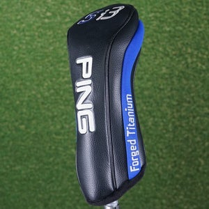 PING SI3 FORGED TITANIUM DRIVER HEADCOVER, BLACK / WHITE BLUE, NICE ~ L@@K!!