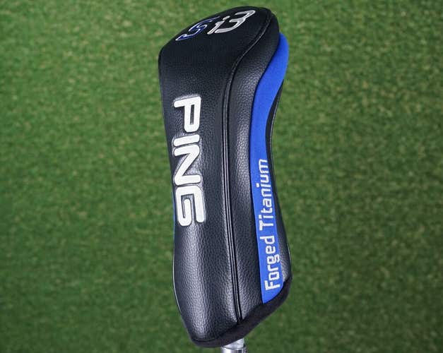 PING SI3 FORGED TITANIUM DRIVER HEADCOVER, BLACK / WHITE BLUE, NICE ~ L@@K!!