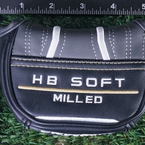 CLEVELAND HUNTINGTON BEACH SOFT MILLED MALLET PUTTER HEADCOVER, BLACK / GREY