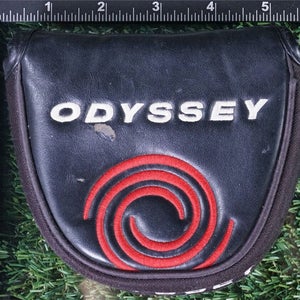 ODYSSEY MALLET PUTTER VINTAGE HEADCOVER, BLACK ~ L@@K!!