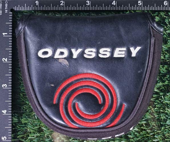 ODYSSEY MALLET PUTTER VINTAGE HEADCOVER, BLACK ~ L@@K!!