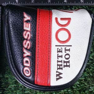 ODYSSEY WHITE HOT OG MALLET PUTTER HEADCOVER, BLACK / WHITE / RED ~ L@@K!!