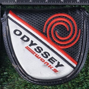 ODYSSEY WORKS MALLET PUTTER HEADCOVER, BLACK / GREY / RED ~ L@@K!!