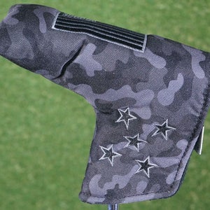 PRO GOLF PRG USA AMERICAN FLAG BLADE PUTTER HEAD COVER BLACK CANVAS CAMO ~ L@@K!