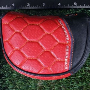 TAYLORMADE OVERSIZED TECHNOLOGY OS MALLET PUTTER HEADCOVER, RED / BLACK ~ L@@K!!