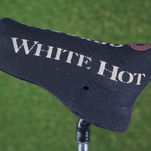 WHITE HOT BLADE PUTTER VINTAGE HEAD COVER, ODYSSEY NEOPRENE BLACK ~ L@@K!!