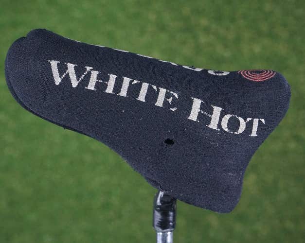 WHITE HOT BLADE PUTTER VINTAGE HEAD COVER, ODYSSEY NEOPRENE BLACK ~ L@@K!!