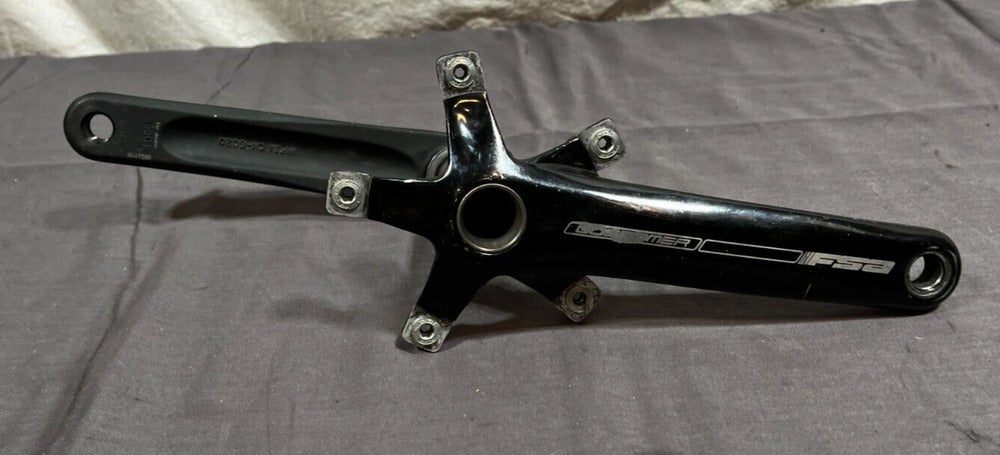 FSA Gossamer 175mm Black Aluminum 5-Bolt Crank Arms 24mm Spindle Fast Shipping