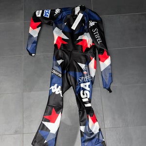 Large World Cup Downhill Race Suit, US Ski Team, Brand New, Kappa (Ski Race)