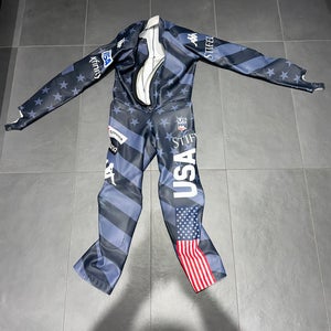 Large Kappa US Ski Team World Cup Padded Race Suit, Ski Race