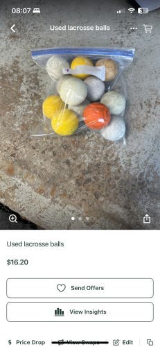 Used  24 Pack (2 Dozen) Lacrosse Ball