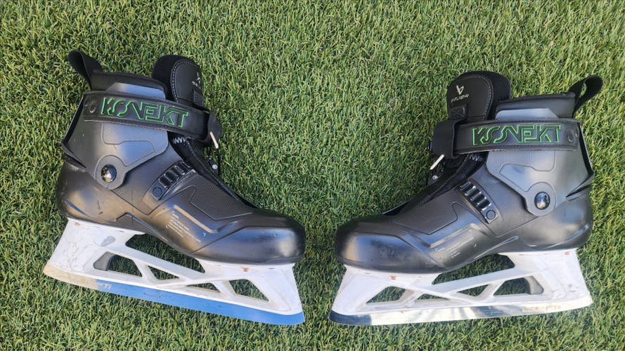 Bauer Konekt Hockey Goalie Skates Size 8 with upgraded Steel and Liners