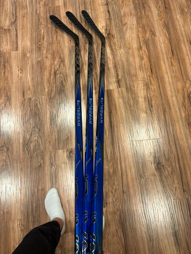 3 Pack New Custom Blue Senior Bauer Left Hand P92 77 Flex Vapor Hyperlite 2 Hockey Stick
