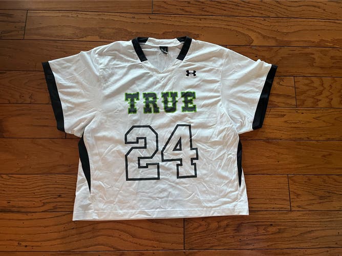 True National White Used Men's Under Armour Jersey