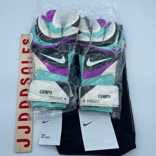 Nike GK Grip 3 Goalkeeper Gloves Soccer Football Size 9 FB2998-010 BRAND NEW