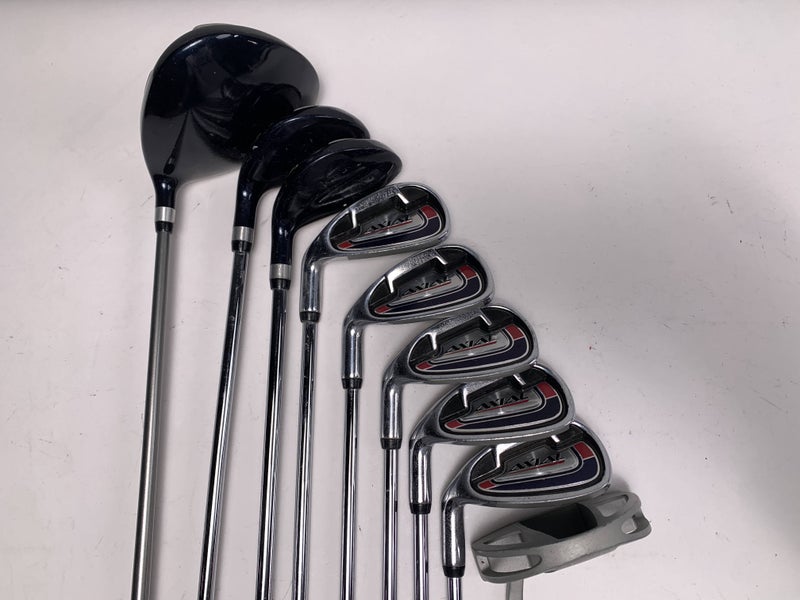 Tommy Armour Axial Club Set Driver 3H-4H 5-PW Putter Steel No 6 iron LH- Dent