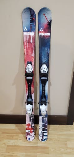 Used Fischer 121 cm Park Stunner Skis With Bindings fj4 adjustable.