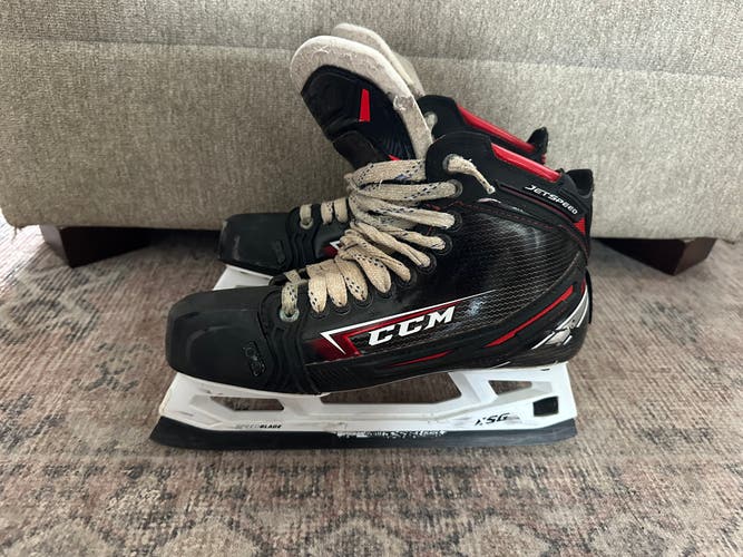 Used Senior CCM Regular Width  9 Jetspeed FT2 Hockey Goalie Skates